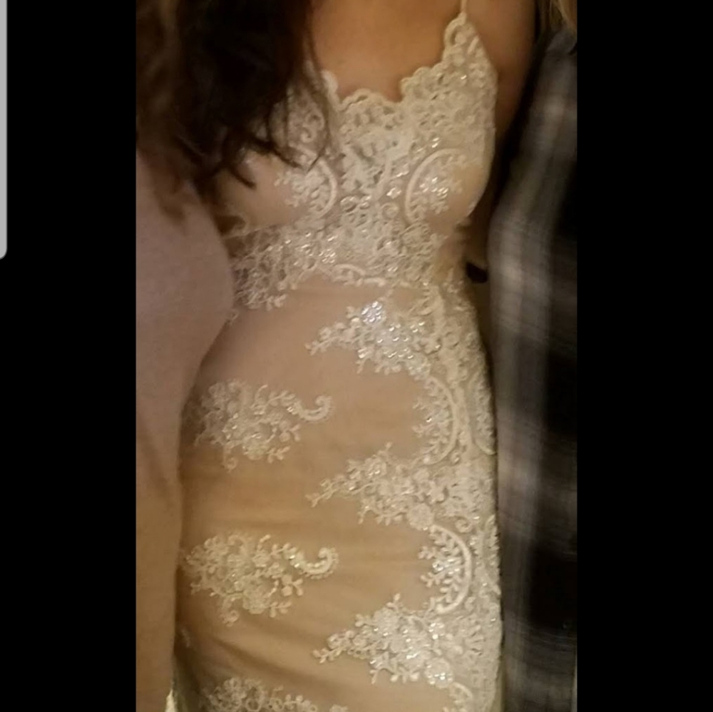Elegant tan maxi dress size medium 6/8 from Windsor